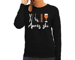 Bellatio Decorations Apres ski sweater dames - Apres ski - zwart - wintersport - grappig - skieen/snowboarden M