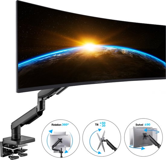 Stretchy Monitor Rim Ultra Wide Monitor Arm Bracket Mount up to 49 inch- Monitorbeugel ...