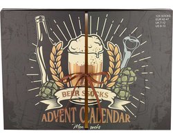 Morethansocks - Adventskalender - Heren - Kerst - 12-Paar - Bier - Maat 42/47 - adventkalender - adventskalender 2024 - adventkalender volwassenen