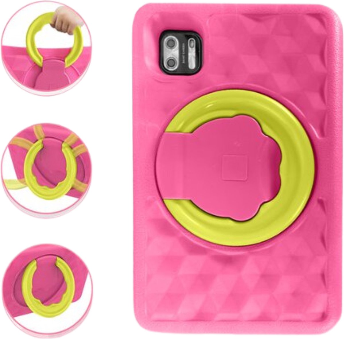 Siliconen Beschermhoes voor Bon Bon Electronics® 8" Kindertablet Mini - Roze