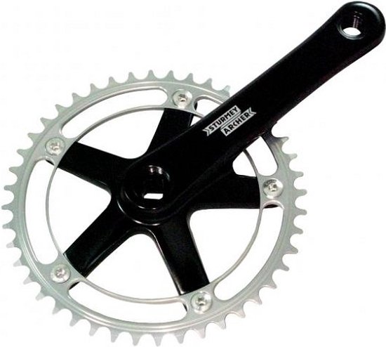 Pignon Sturmey Archer 44 Dents - Manivelle 170 Mm Carré - 1 Vitesse - Noir