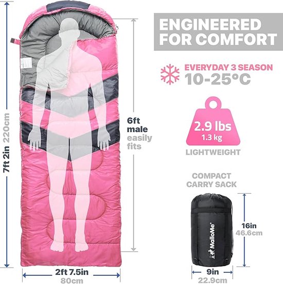 COVACURE Slaapzak Outdoor - Zomer Winter 4 Seizoenen Ultralicht