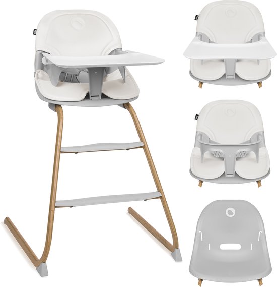 Lionelo Dalia 2in1 - Chaise haute - de 6 mois à 60 kg - Structure stable - Légère - 3,5 kg - Poignée de transport - Chaise haute traditionnelle