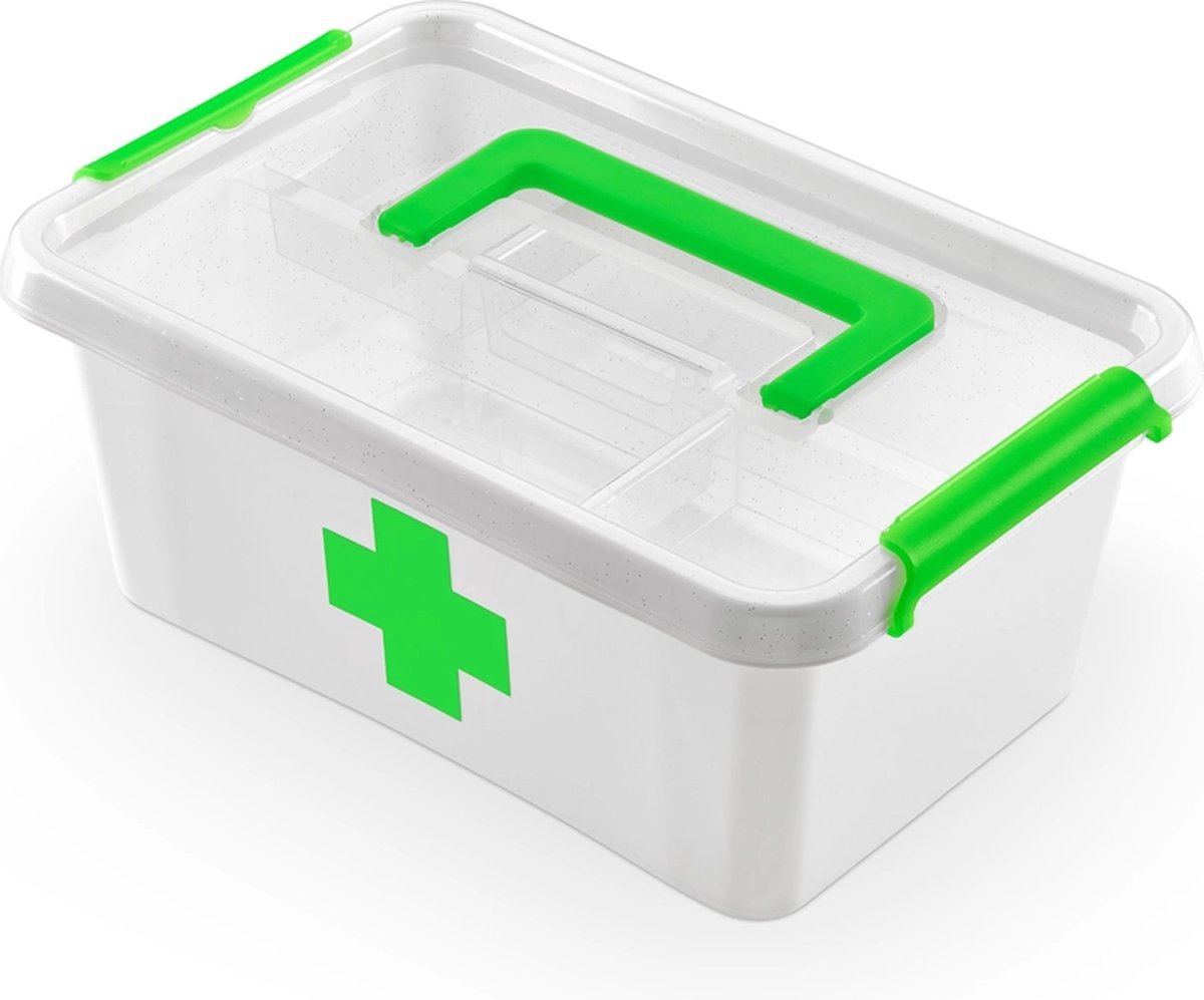 Orplast EHBO opbergdoos - 29,5 × 20 × 12,5 cm - Inzetbak + Antibacterieel