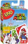 Doos UNO Super Mario kaartspel met Mario, Luigi en Toad. Bevat speciale Mario-regel.