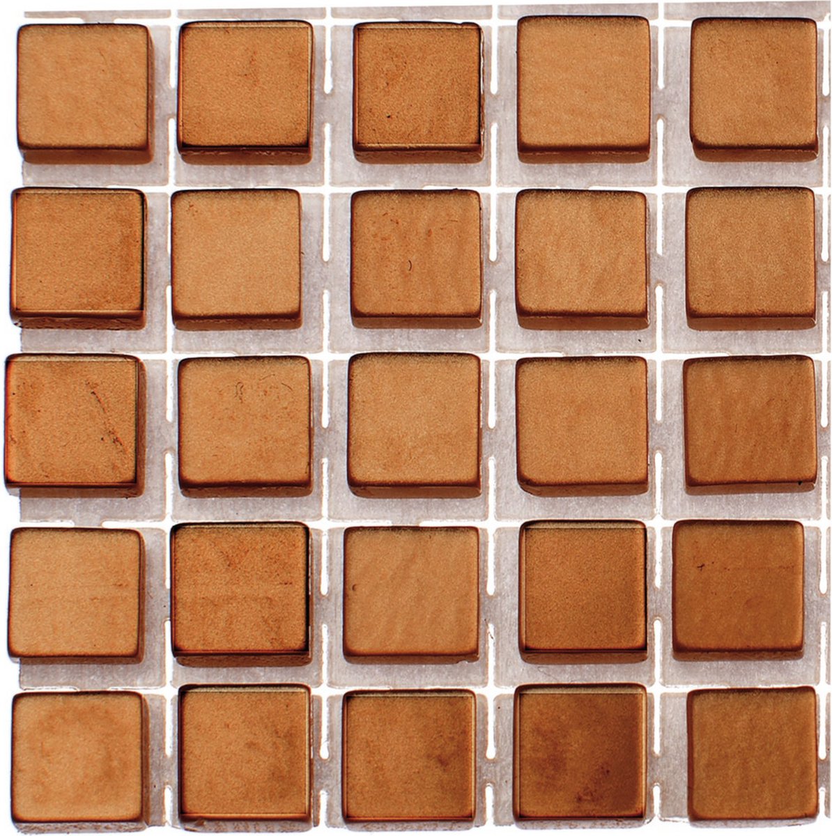 Glorex hobby mozaieken maken steentjes/tegels - 476x - brons - 0.5 x 0.5 x 0.2 cm per steentje - zelfklevend
