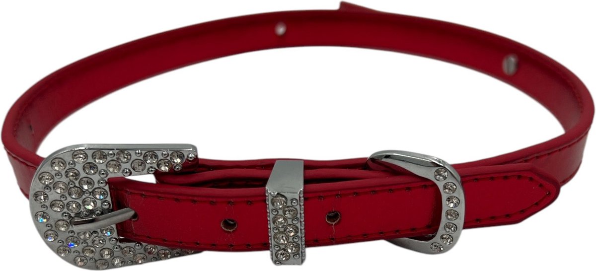 Goedkoopste Collar/Halsband - Rood - BDSM - Diameter 16 CM - Lengte 58 CM - Breedte 1,5 CM