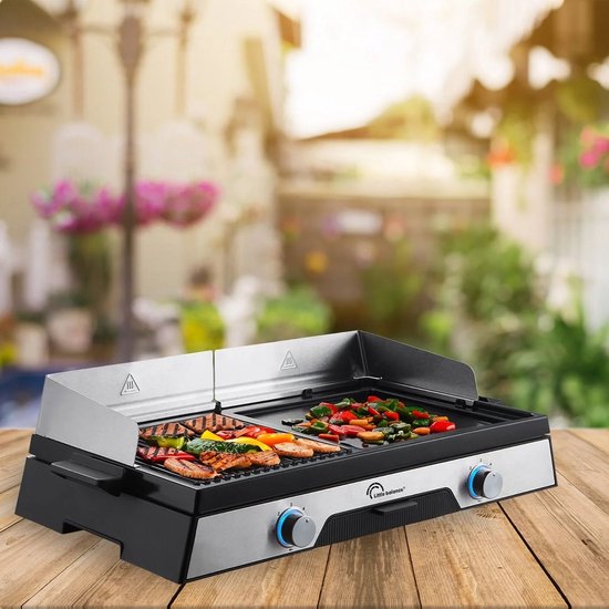 Little Balance 8735 - Elektrische plancha/bakplaat/BBQ - 2200 Watt - 2 onafhankelijke zones - PFAS vrij van KESSER — afbeelding 3
