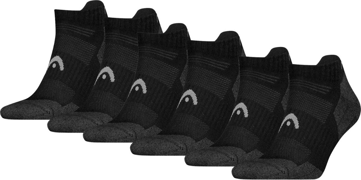 HEAD Wandelsokken All Climates Hiking Sneaker 6 paar Lage Hiking Sokken Zwart