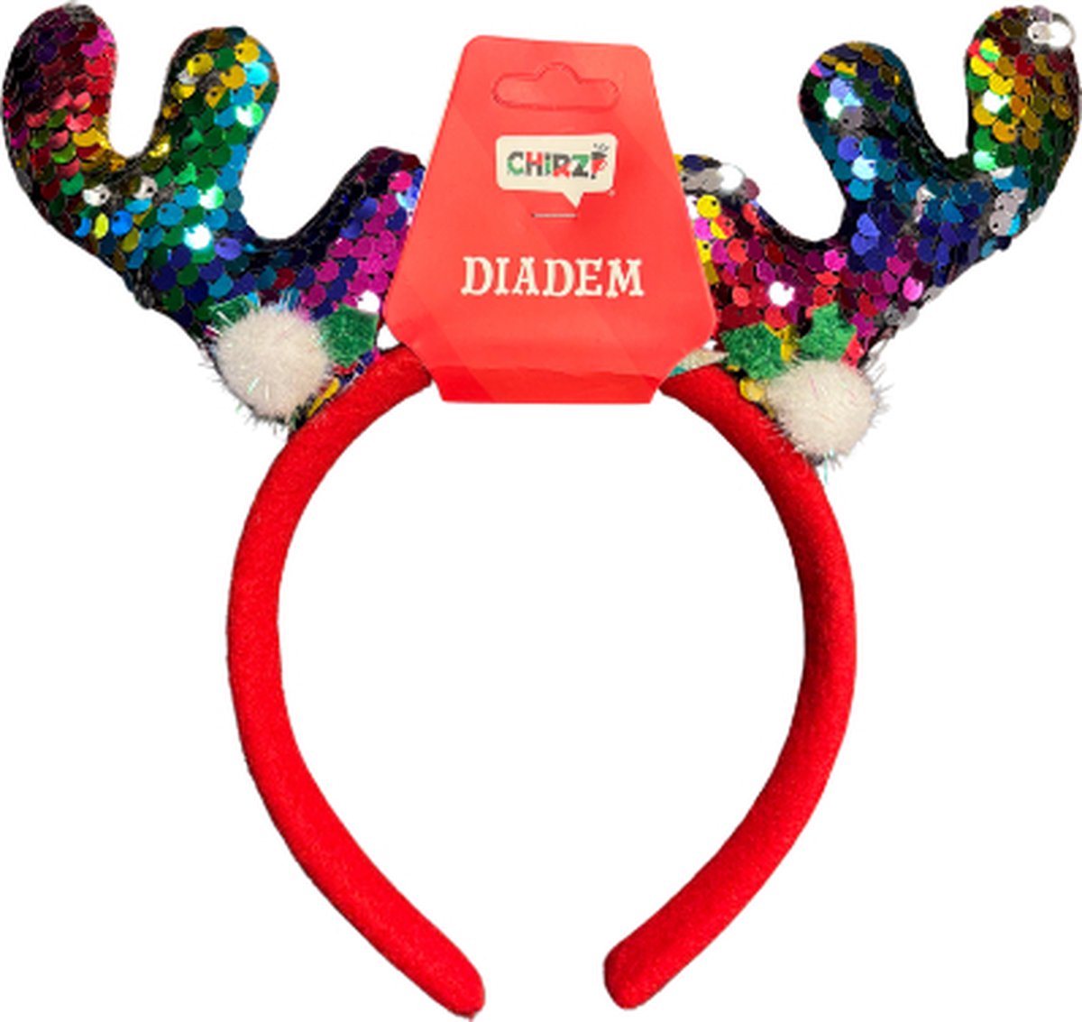 Diadeem haarband rendier pailletten
