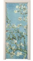 Deurposter 80x205 cm - Deursticker Amandelbloesem - Van Gogh - Kunst - Meubelfolie zelfklevend - Deurfolie woonkamer - Interieurfolie fotobehang - Deur plakfolie - Deurstickers - Deurbehang sticker - Kamer decoratie