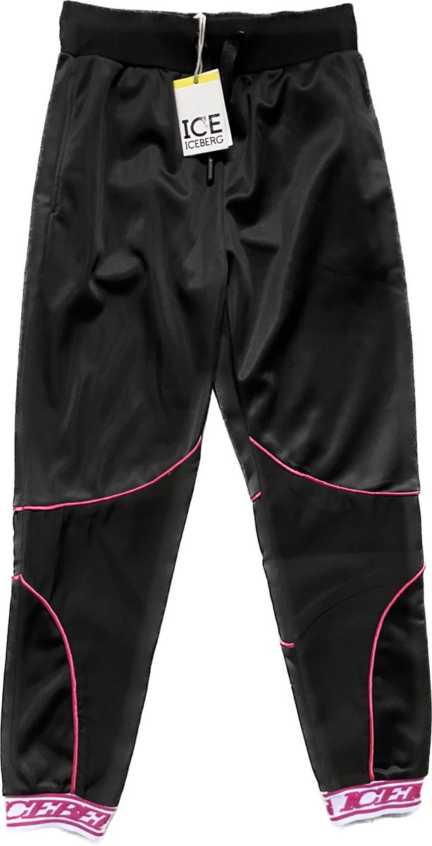 Iceberg sportieve broek maat 128/134 zwart/fuchsia accenten