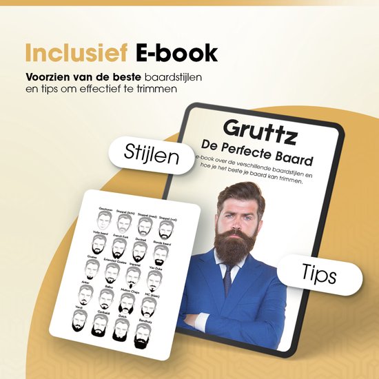 Gruttz Baardtrimmer Mannen v2 - Waterbestendig - Trimmer Baard en Lichaam - Scheerapparaat Mannen