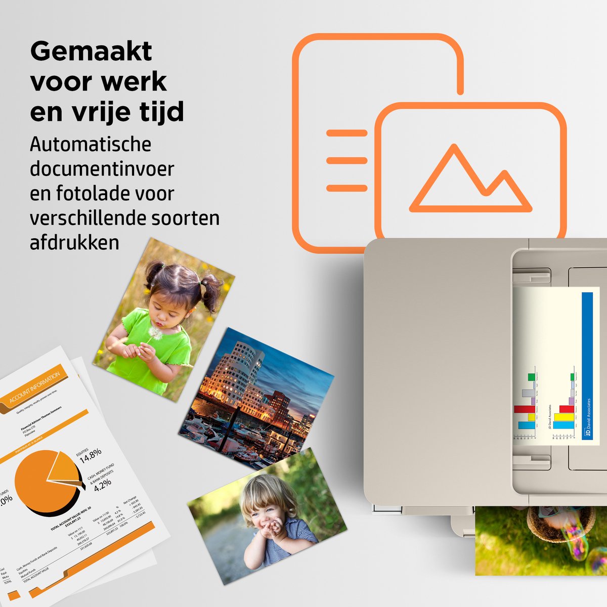 HP ENVY Foto Inspire 7920e - All-in-One Printer - Multifuncionele Fotoprinter - ADF - Geschikt voor Instant Ink - Beige — afbeelding 2