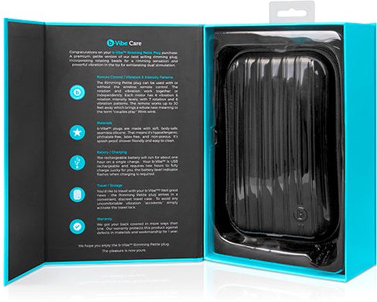 B-Vibe - Rimming Petite Remote Control Plug Blauw
