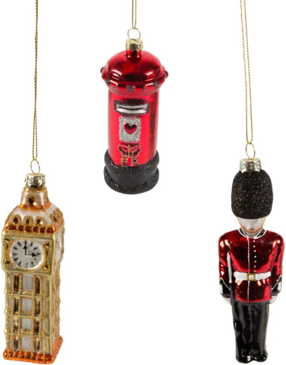 Londen kerstbal (set 3) - Sass & Belle