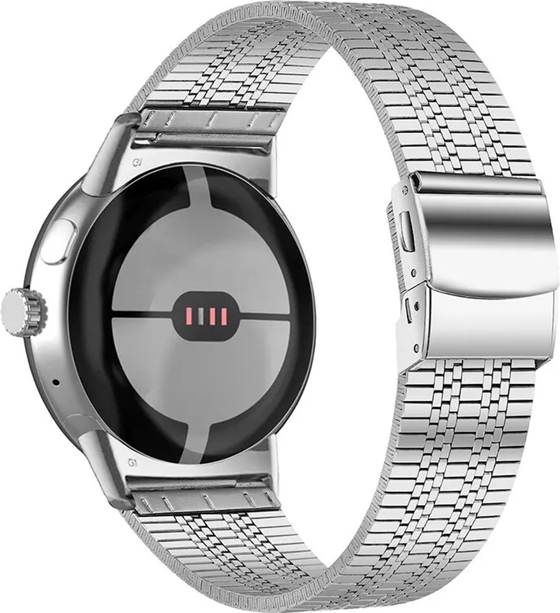 Strap-it Stalen RVS bandje - geschikt voor Google Pixel Watch 3 - 45mm (zilver)