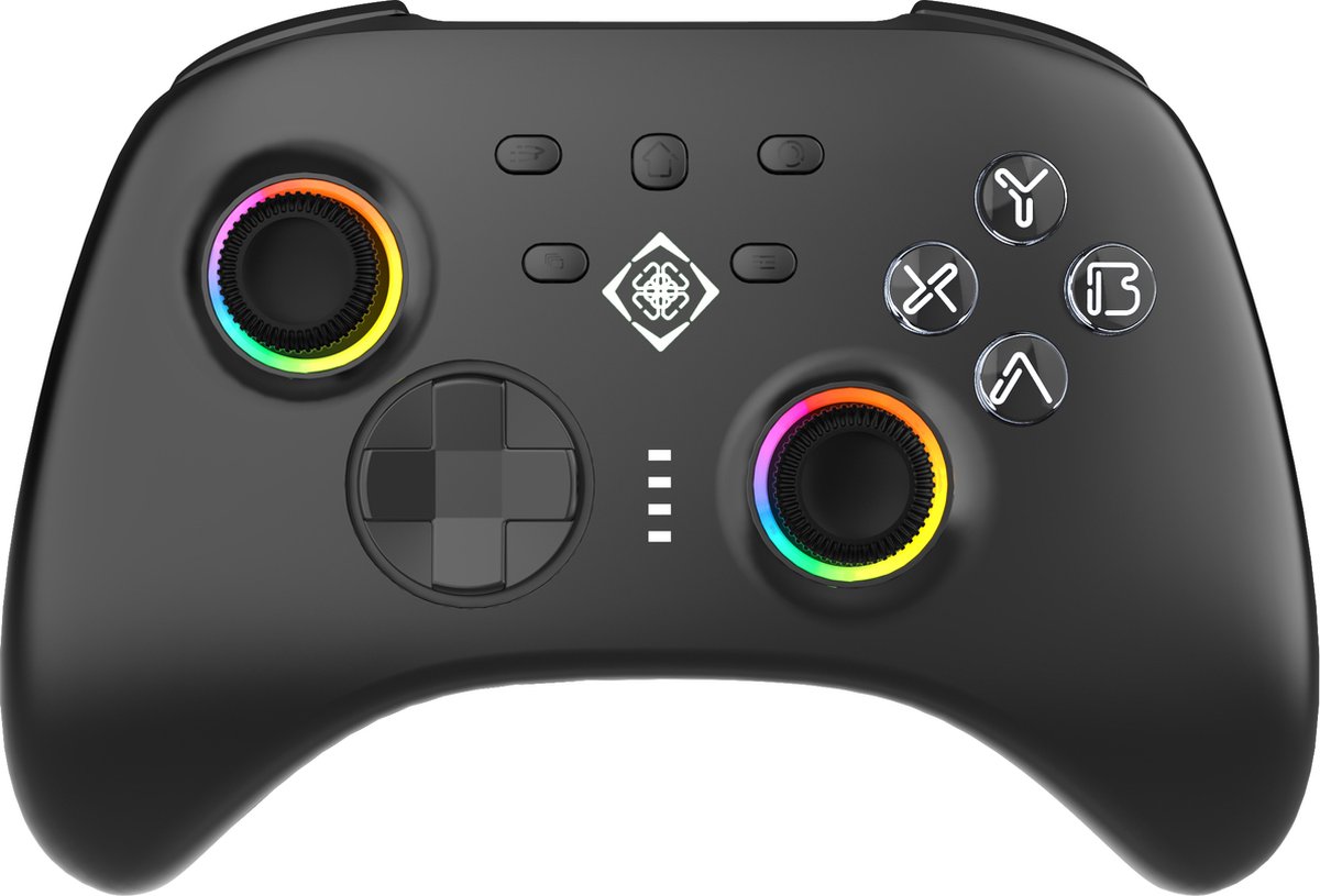 Deltaco Gaming Draadloze RGB Controller - voor Nintendo Switch, PC & Mobile - 2.4G + Bluetooth 5.1 - Zwart