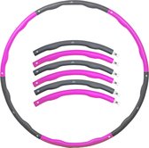 Matchu Sports - Fitness hoelahoep - Waist trainer - Weighted hula hoop - Buikspieren - 1.2 KG - Ø 100 cm - Paars/Grijs