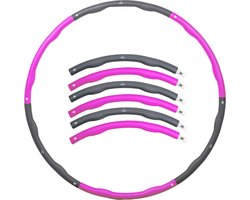 Matchu Sports - Fitness hoelahoep - Waist trainer - Weighted hula hoop - Buikspieren - 1.2 KG - Ø 100 cm - Paars/Grijs
