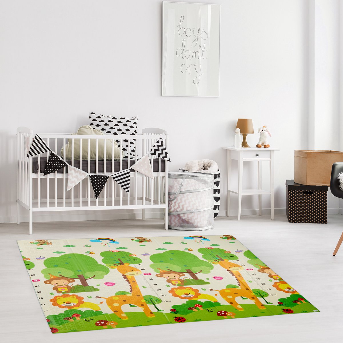 Speelmat - 200x180 cm - opvouwbaar - dieren - met tas - afwasbaar – foto 4