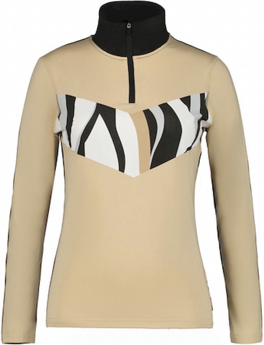 Icepeak Ellery Half Rits Lange Mouw T-shirt 2XL Vrouw Beige