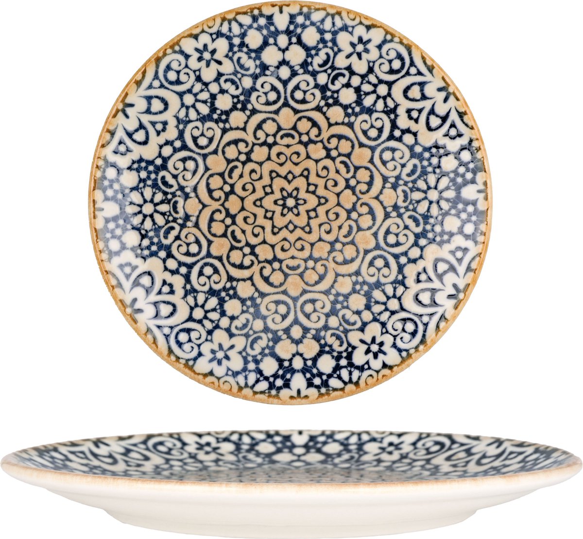 Bonna Dessertbord - Alhambra - Porselein - 17 cm - set van 6