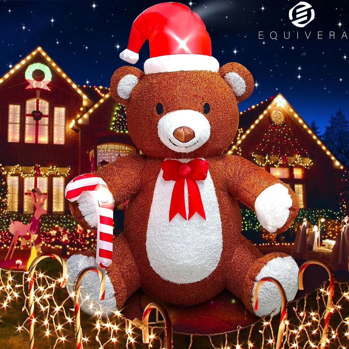 Equivera Beer Opblaasbaar - Opblaasbare Beer - Beer - Kerst