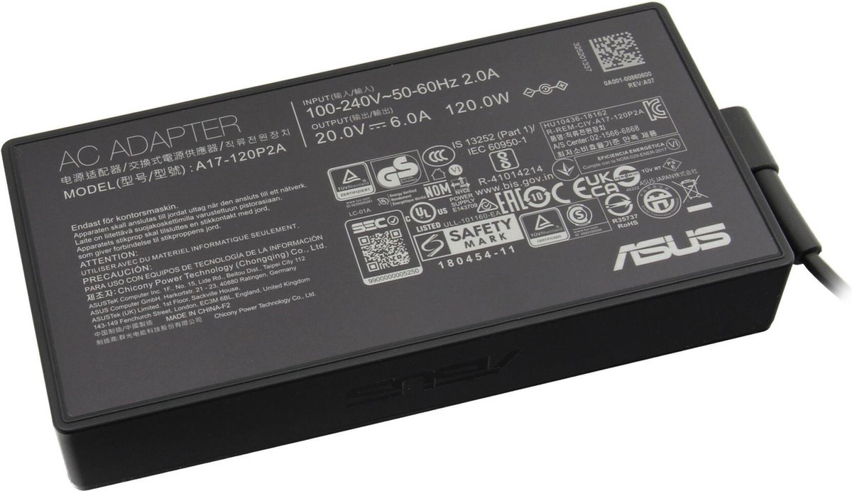 Asus 90XB06VN-MPW oplader 120W - omranding