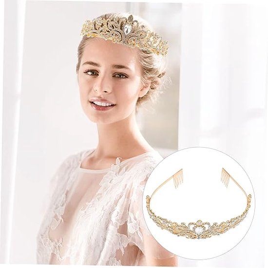 Couronne Princesse Adulte Cristal Diadème Mariage - Tiara Cheveux Femme Royale