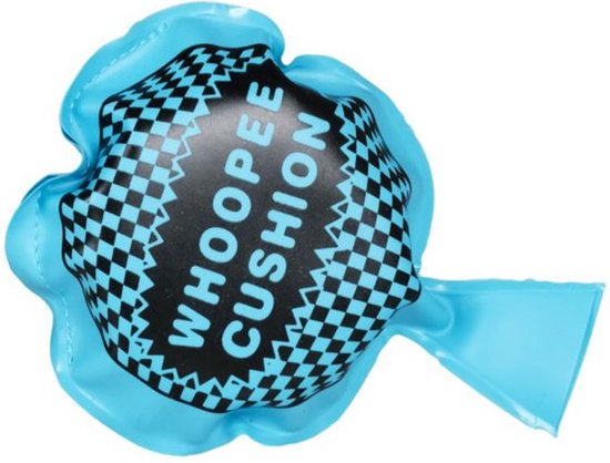 Krüger & Gregoriades Scheetkussen - Scheetzak met poepgeluid - Blauw - 9 cm