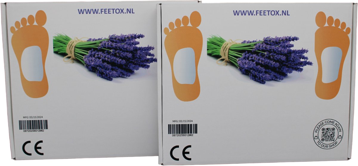 Goedkoopste Detox voetpleister | Lavendel (64 stuks) - Ontgiften, betere stofwisseling, betere nachtrust, meer energie