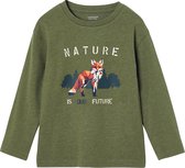 Vertbaudet Jongens-T-shirt met vossenmotief en lange mouwen
