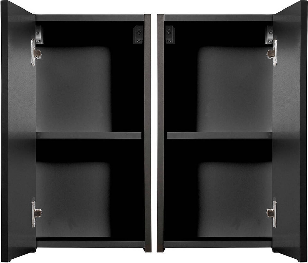 Badkamerkast Newport 57x30x19 cm zwart [en.casa]