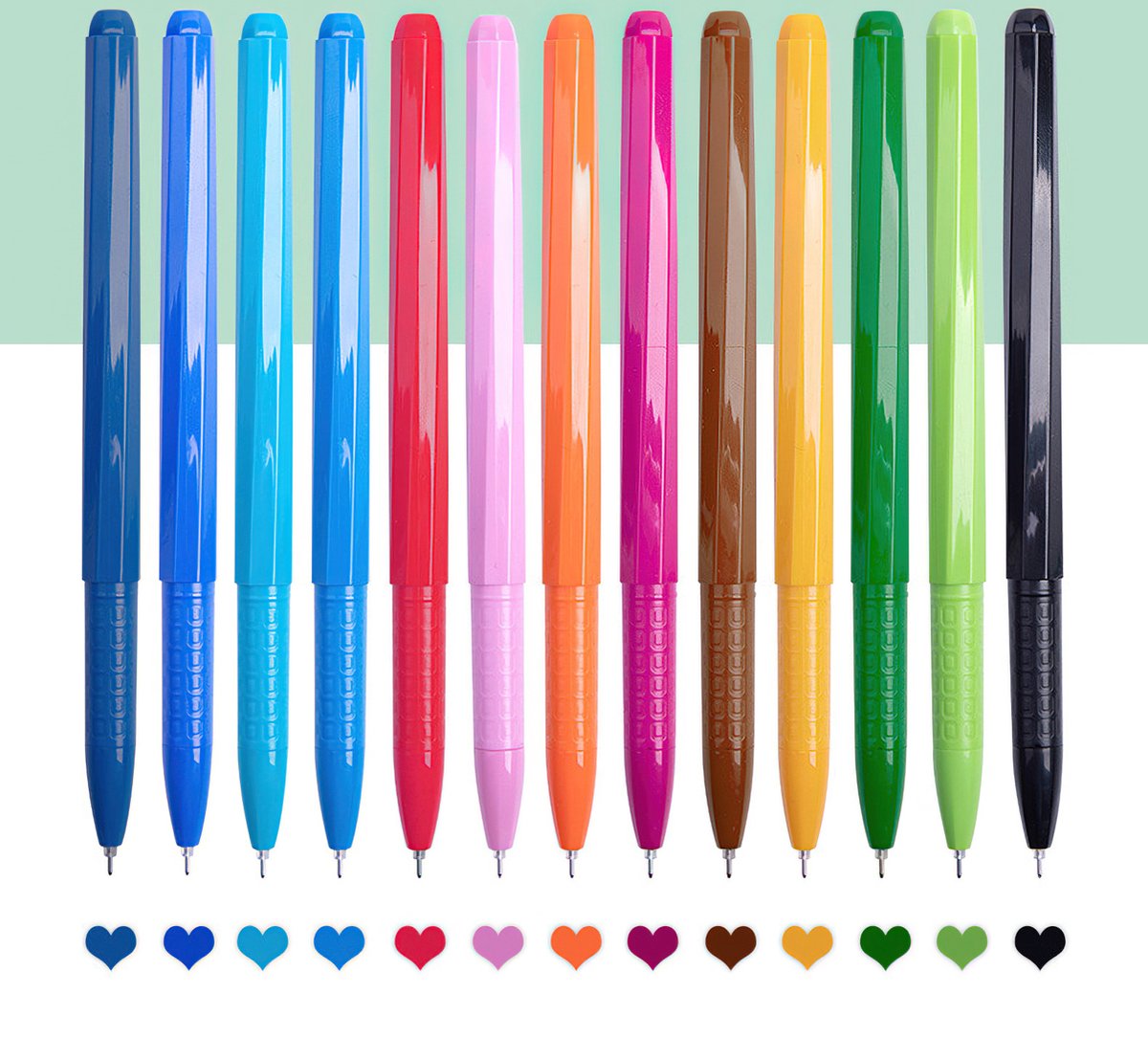 Ainy - Fineliners set van 13 kleur fineliner / viltstiften | fine liner manga / anime tekenen | bullet journal stiften | handlettering markers | Pigment liner | calligraphy pennen — afbeelding 5