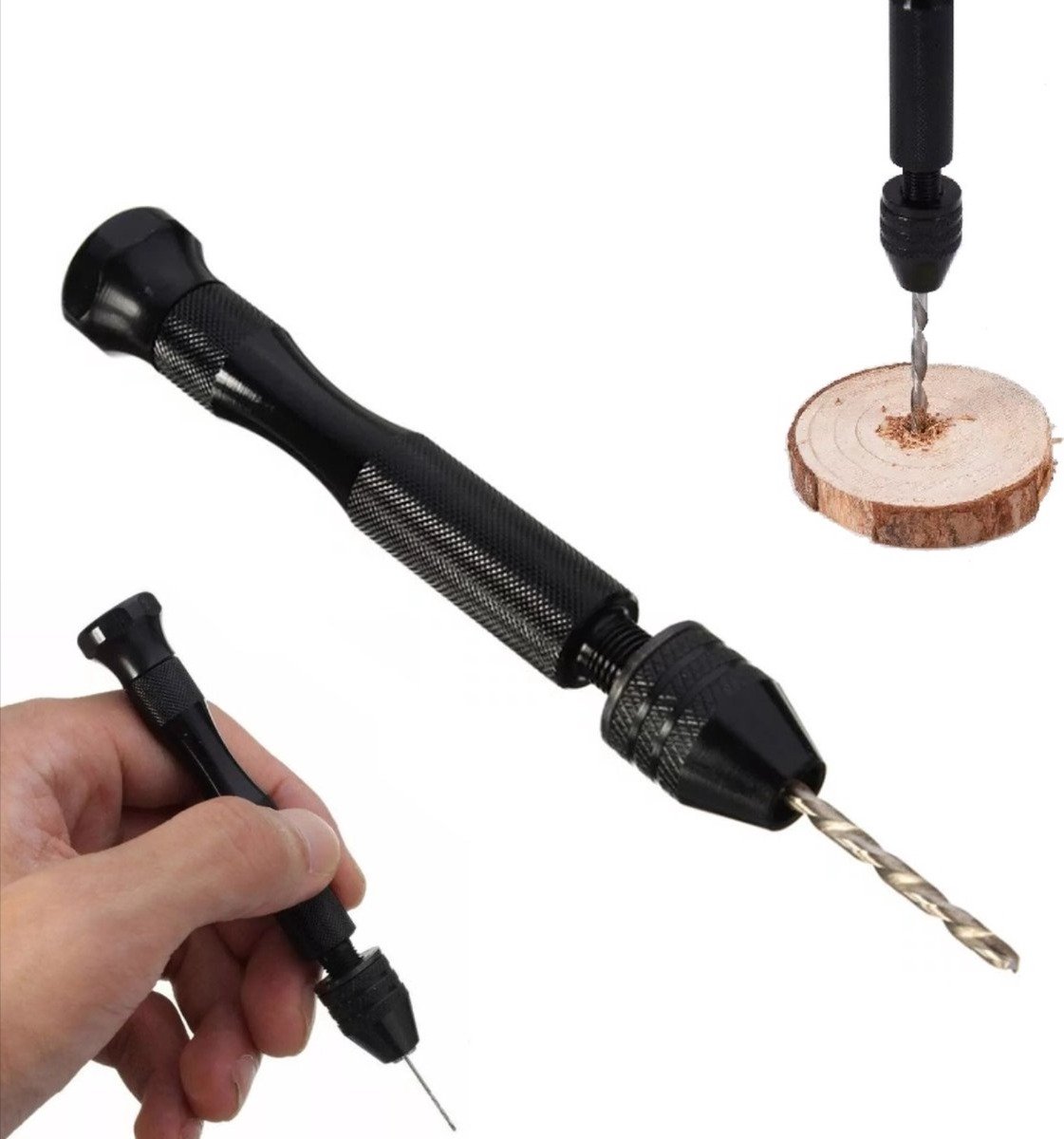 *** Handige handboor met 10 precisieboortjes (zwart, 0.8 - 3.0 mm) - Haal het maximale uit elke klus met Heble® ***