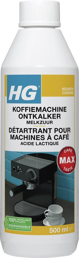 HG - Keuken - Koffiemachine Ontkalker - Melkzuur - 500 ml - 1 stuk