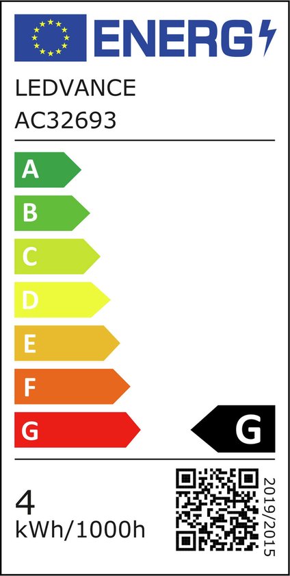 LEDVANCE AC32693 energieklasse G, 4 kWh/1000h