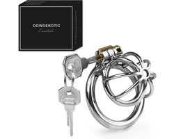 DOWO® - Mini Locker - Kuisheidskooi - Chastity cage - Peniskooi - Hemisferisch - Staal - 45 mm