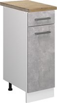 Meuble bas de Cuisine Vicco R- Line – 30 cm, WB Chêne Béton, WB Chêne