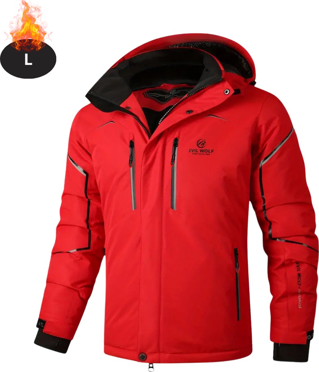 Livano Skipak SkiBroek Skijas Ski Suit Wintersport Heren Winter Warm Fleece Rood