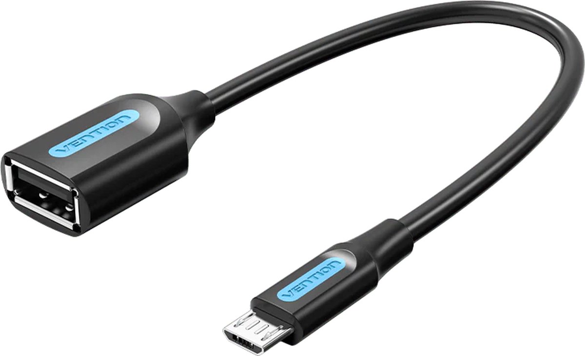 Vention OTG USB 2.0 Mini-B Malenaar A Female kabel 0.15M zwartz