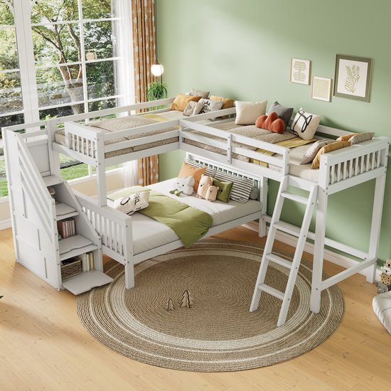 Stapelbed, kinderbed voor drie kinderen