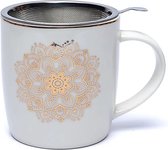 Theemok set Mandala wit