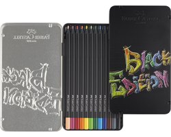Faber-Castell kleurpotloden - Black Edition - 12 stuks in blik - FC-116413