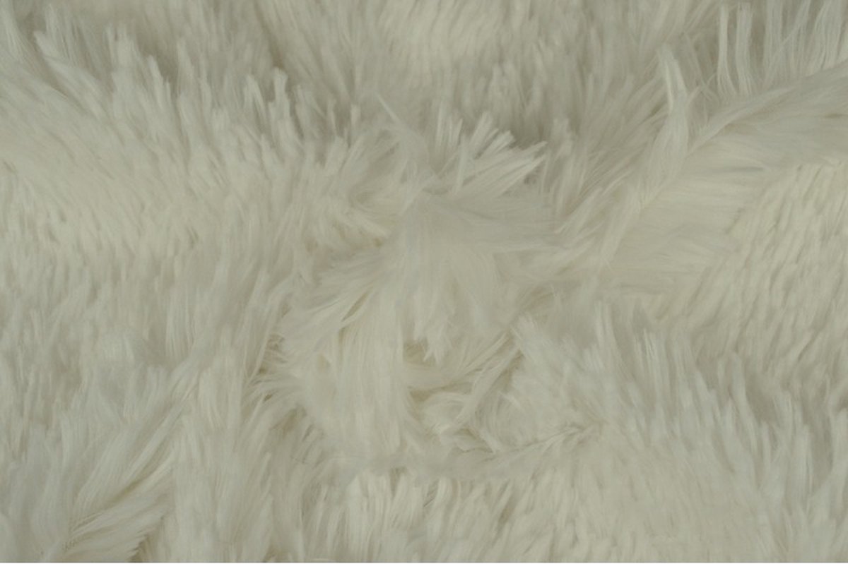 40 meter langharig bont - Wit - Pluche stoffen - 150cm breed