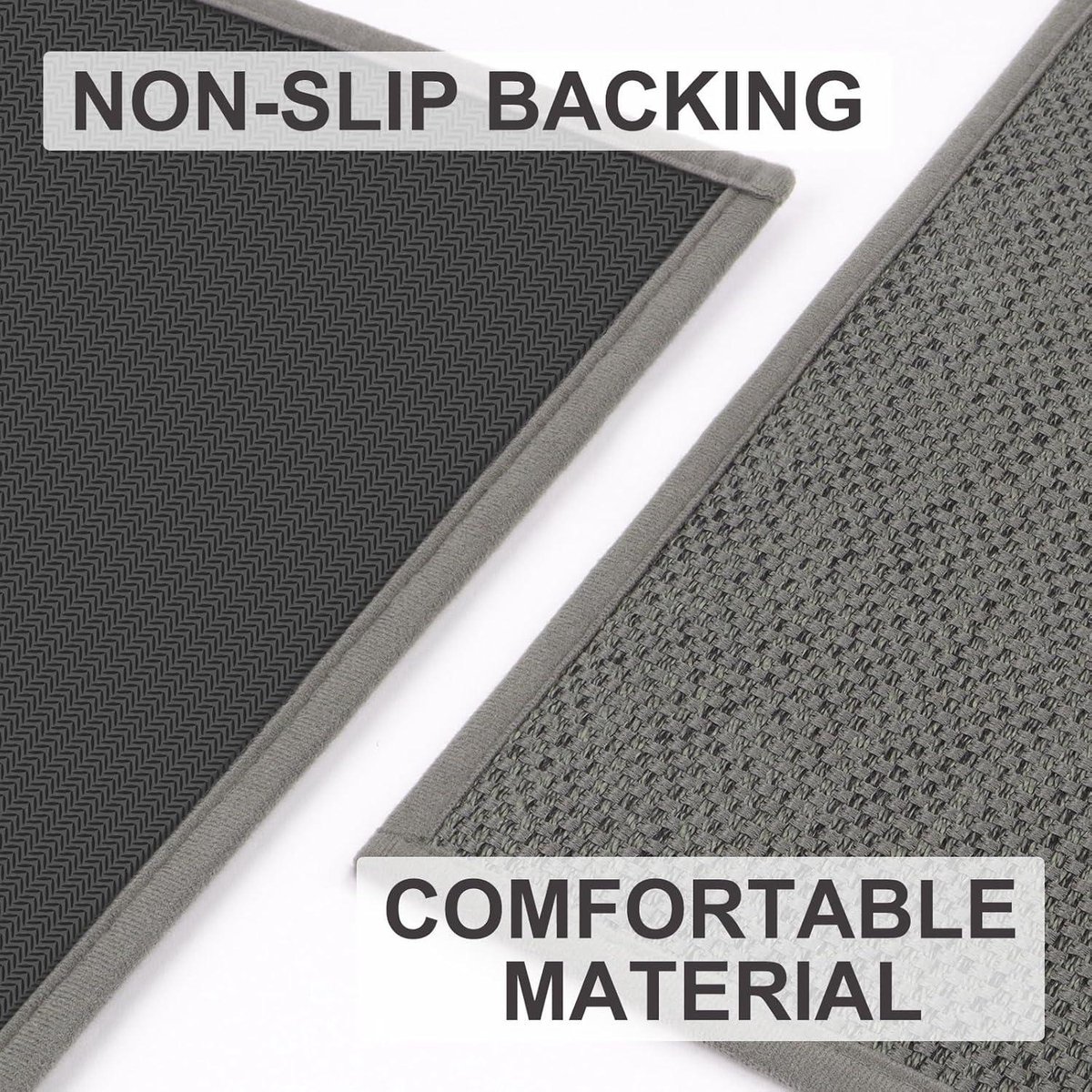 Mrs. Jones Keukenmat 43x150cm Antislip Wasbaar Absorberend Comfortabel Taartloper Grijs .