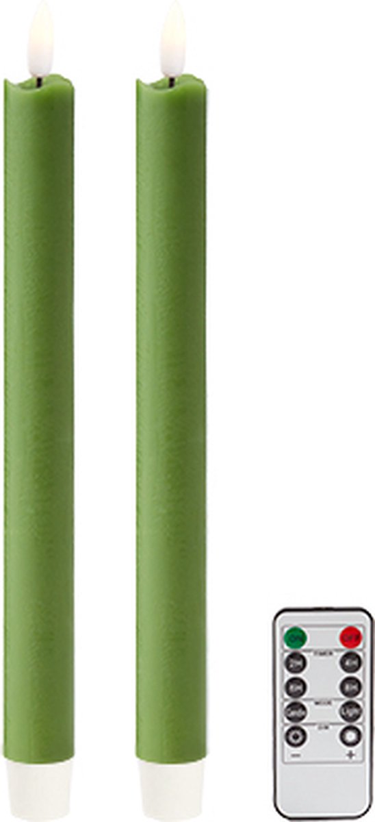 Addison Ross kaars 23cm LED Green