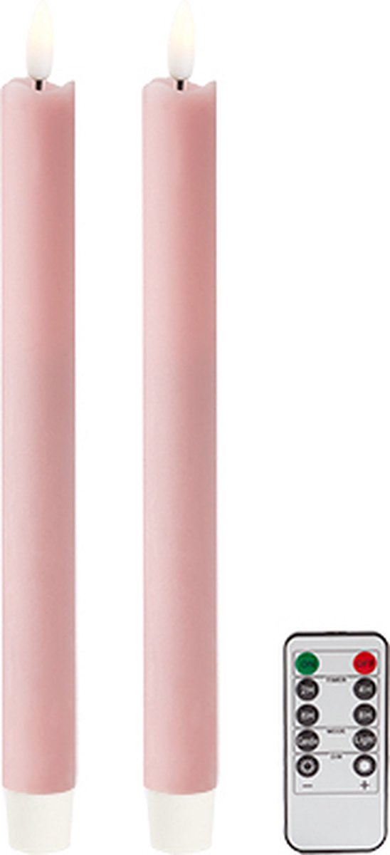 Addison Ross kaars 23cm LED Pink