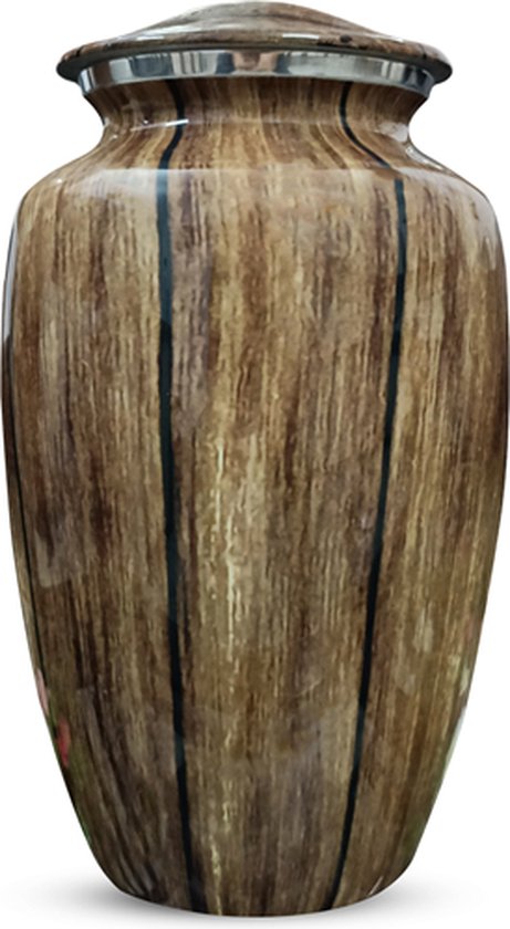 XXL As Urn - 3.5 Liter - Crematie Urn - Uniek - Voor Huisdieren of Menselijk As - Crematie As - Mini Urn - Decoratie Urn - Luxury Wood Look